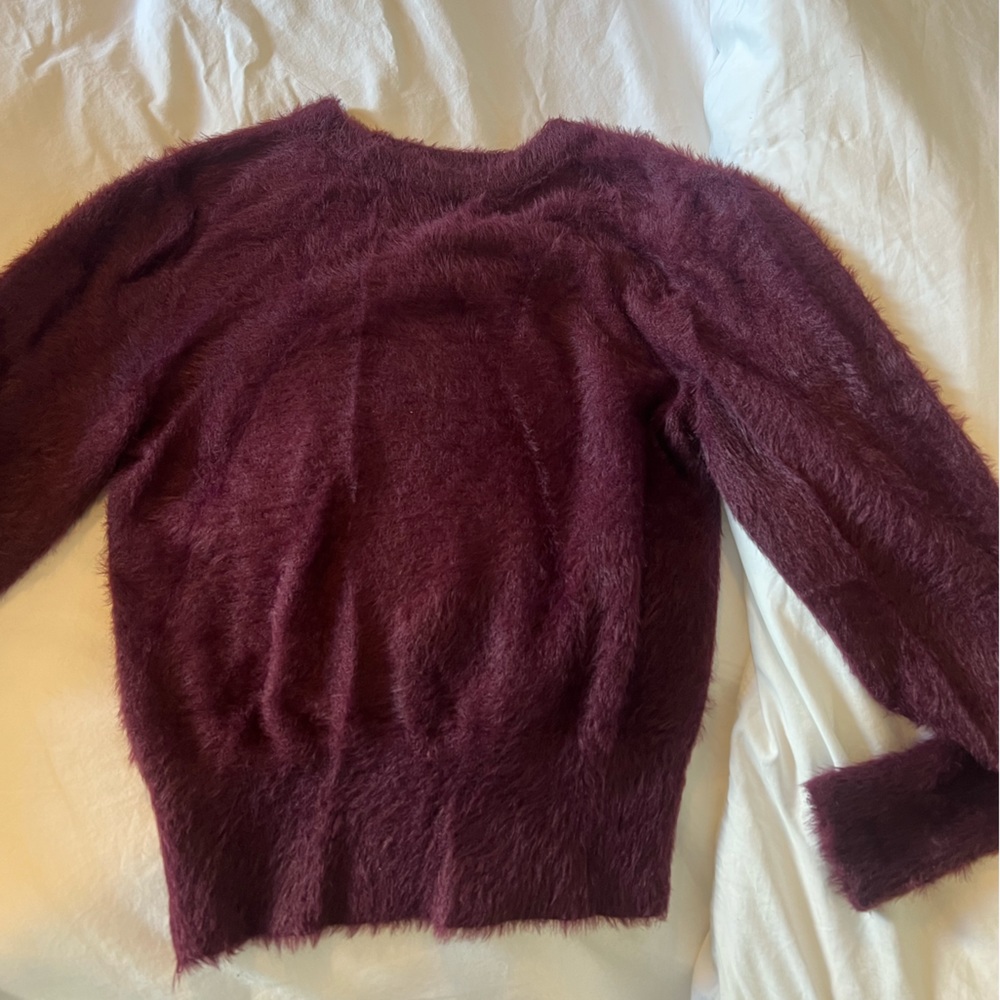 Red fuzzy sweater